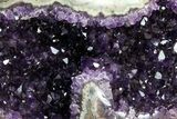 Amethyst Geode Section With Metal Stand - Uruguay #153461-4
